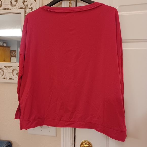 Ashlee by Amaryllis Pocket Long Sleeve Shirt Pink Women's Sz Small NWOT - Picture 6 of 6